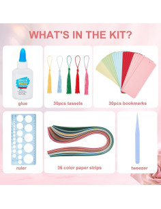 Kit de Quilling de Papel WEBEEDY 30 Juegos DIY Multicolor 2