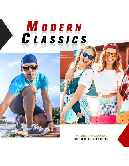 Gafas de sol Sunier SR003 polarizadas estilo retro cuadrado