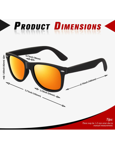 Gafas de sol Sunier SR003 polarizadas estilo retro cuadrado