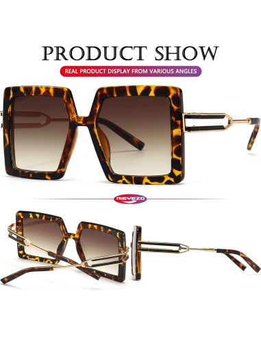 Gafas de Sol AIEYEZO Cuadradas Oversized UV400 Mujeres