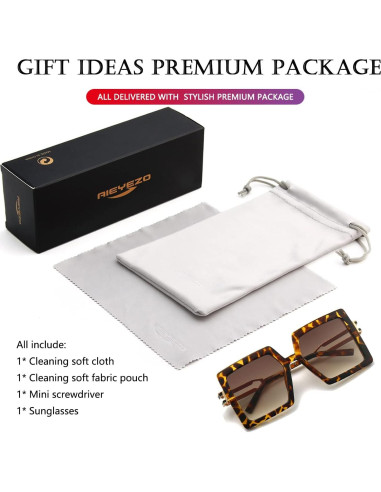 Gafas de Sol AIEYEZO Cuadradas Oversized UV400 Mujeres