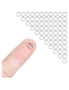 100 Anillos de Salto Doble Abierto HOLAILS Acero Inoxidable