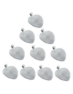 10 Bandejas de Colgante Corazón ULDIGI con Rhinestones DIY