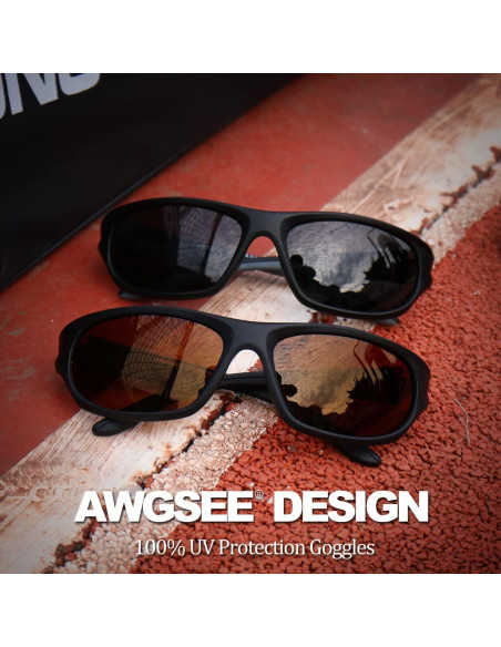 Gafas de sol deportivas AWGSEE TR90 polarizadas UV400