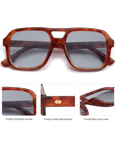 Gafas de sol aviador SojoS SJ2355 UV400 para mujeres y hombres