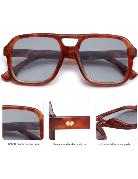 Gafas de sol aviador SojoS SJ2355 UV400 para mujeres y hombres