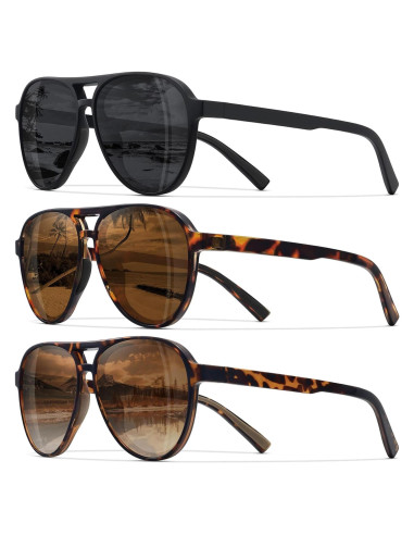 Gafas de sol aviador STORYCOAST polarizadas 3pack unisex