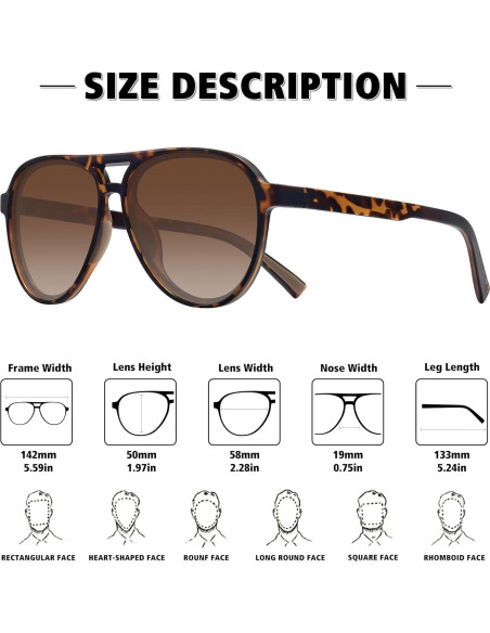 Gafas de sol aviador STORYCOAST polarizadas 3pack unisex