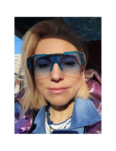 Gafas de Sol Cuadradas AIEYEZO Degradado Azul 72mm