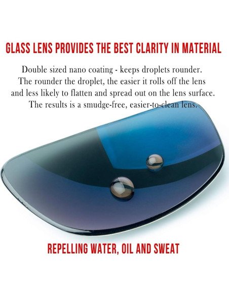 Gafas de sol BNUS polarizadas con lentes de vidrio - Negro