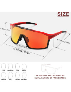 Gafas de Ciclismo Polarizadas YOZISS Cg9033r-r UV400 2