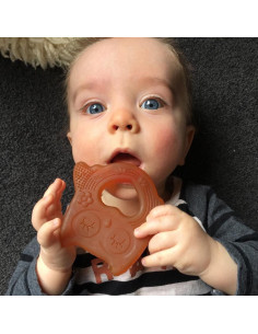 Mordedor de Silicona Haakaa Búho Sonriente 9.5x8.5cm 2