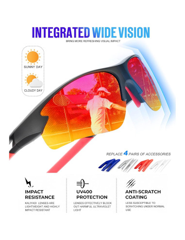 Gafas de sol KALIYADI polarizadas 3 en 1 para hombres y mujeres