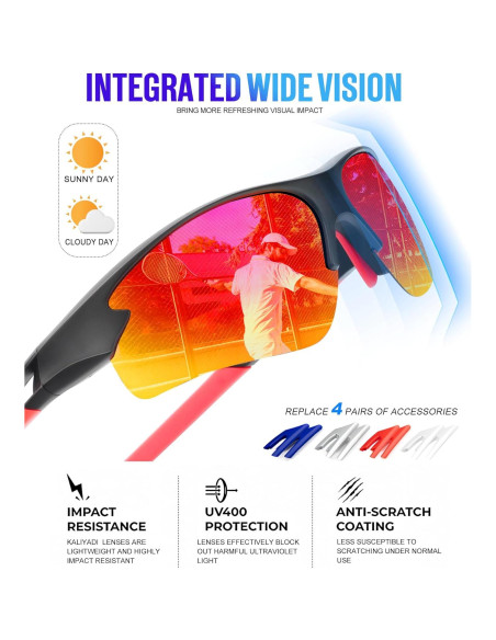 Gafas de sol KALIYADI polarizadas 3 en 1 para hombres y mujeres