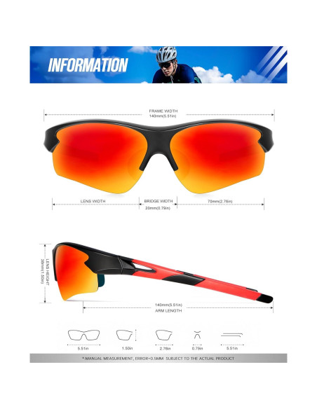 Gafas de sol KALIYADI polarizadas 3 en 1 para hombres y mujeres