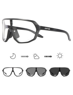 Gafas de Ciclismo KAPVOE Fotoquímicas UV400 para Adultos