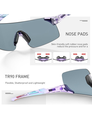 Gafas de Ciclismo SCVCN Fotocromáticas UV400 Sin Marco