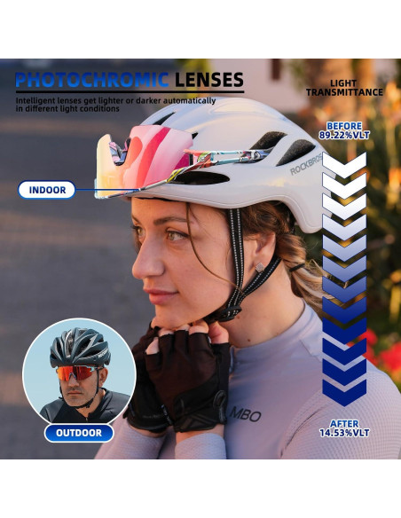 Gafas de sol fotochromáticas ROCKBROS UV400 para ciclismo