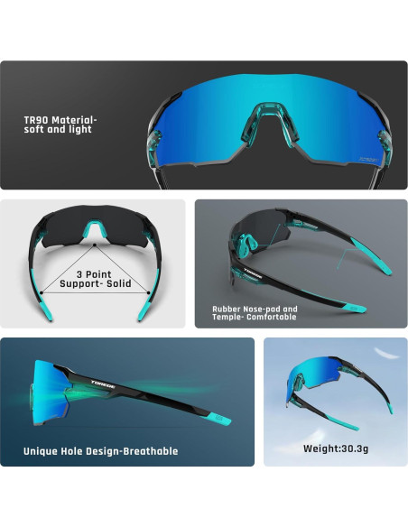 Gafas de Sol TOREGE Z87 para Ciclismo y Deportes - UV
