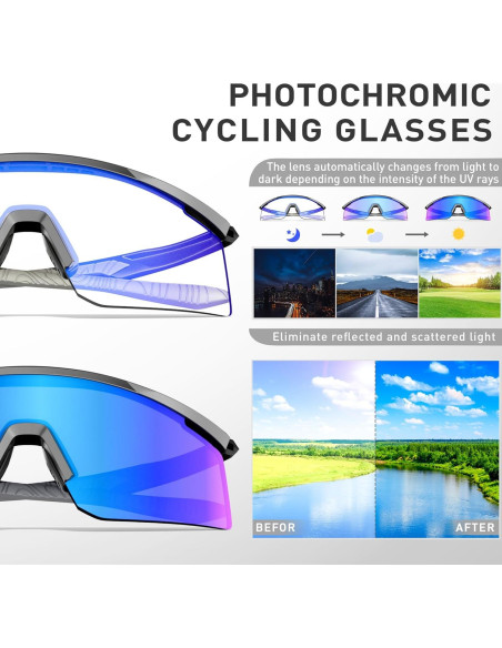 Gafas de Ciclismo SCVCN S120 Fotoquímicas UV400 TR90
