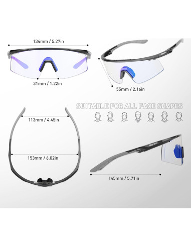 Gafas de Ciclismo SCVCN S120 Fotoquímicas UV400 TR90