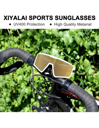 Gafas de Ciclismo Xiyalai UV400 para Hombres y Mujeres
