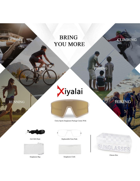 Gafas de Ciclismo Xiyalai UV400 para Hombres y Mujeres