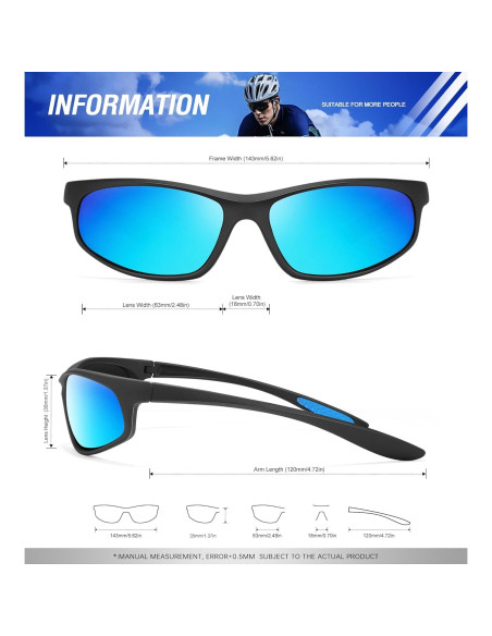 Gafas de Sol KALIYADI Polarizadas para Hombres UV