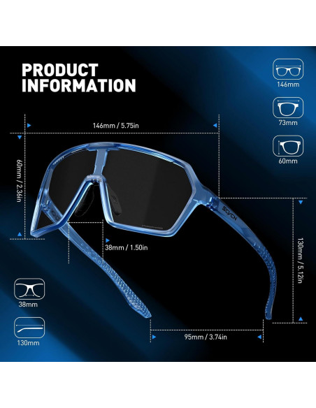 Gafas de Ciclismo SCVCN Fotoquímicas UV400 Ajustables
