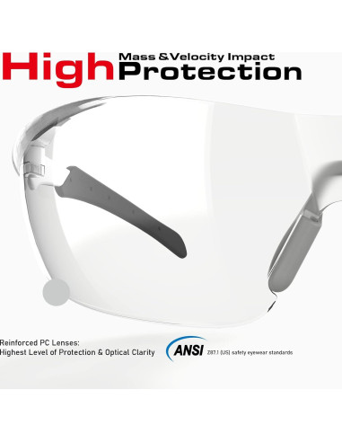 Gafas de Seguridad Impactables Anti-Niebla UV 14x4cm
