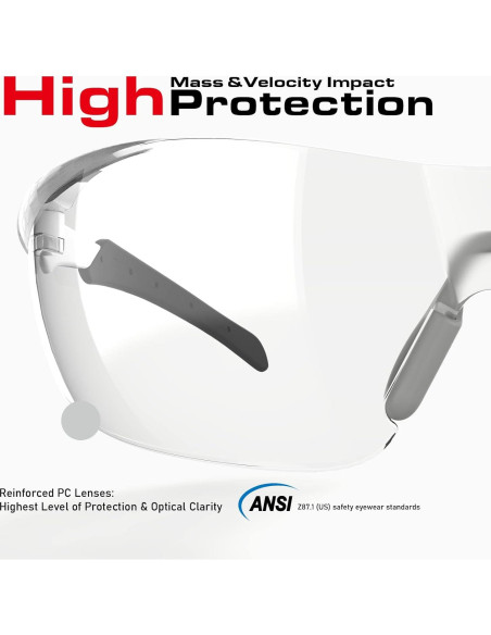 Gafas de Seguridad Impactables Anti-Niebla UV 14x4cm