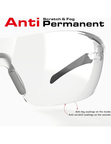 Gafas de Seguridad Impactables Anti-Niebla UV 14x4cm