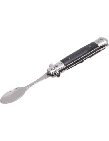 Cuchara Plegable de Acero Inoxidable JOROBURO con Mango de Madera