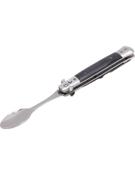 Cuchara Plegable de Acero Inoxidable JOROBURO con Mango de Madera