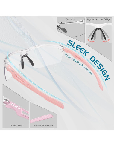 Gafas de sol fotocromáticas SCVCN UV400 unisex deportivas