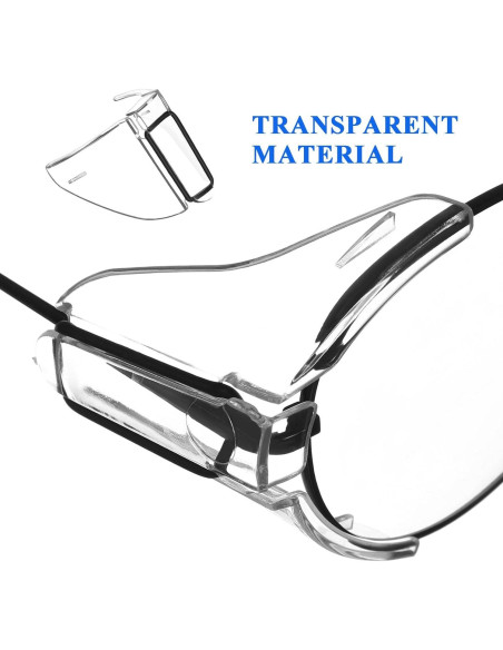 VOSAREA Gafas de Seguridad Lateral Ajustables 5x4.5x2 cm