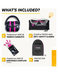 TradeSmart Combo Protección Auditiva y Gafas Tiro NRR 38 2