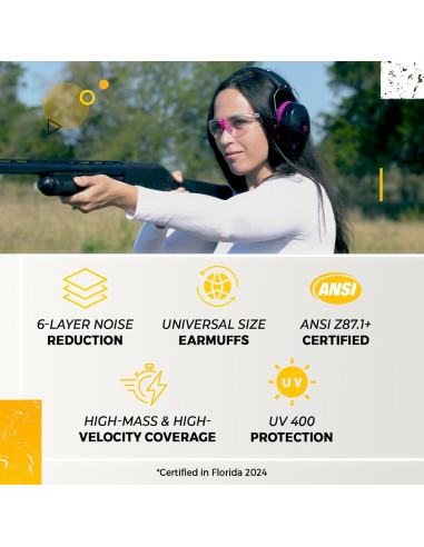 TradeSmart Combo Protección Auditiva y Gafas Tiro NRR 38