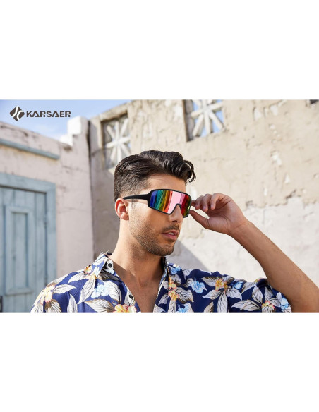Gafas de sol Karsaer Unisex deportivas con lentes espejo