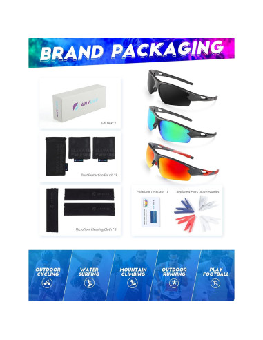 Gafas de sol deportivas ANYLUV A61-1-5-6 polarizadas UV