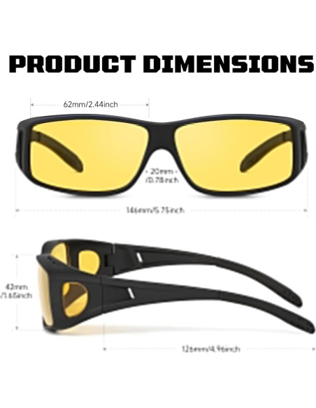 Gafas de Conducir Nocturna Tnnaiko Polarizadas HD