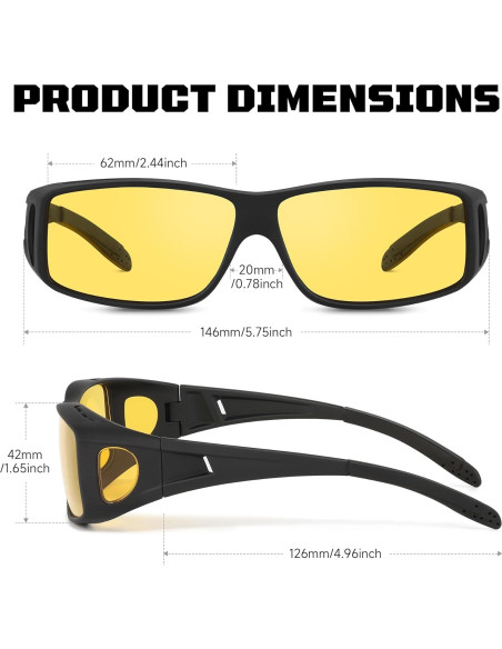 Gafas de Conducir Nocturna Tnnaiko Polarizadas HD