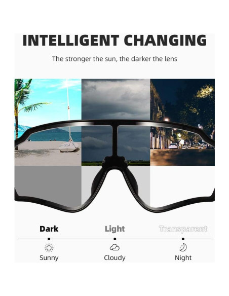 Gafas de sol fotocromáticas ROCKBROS UV400 para ciclismo
