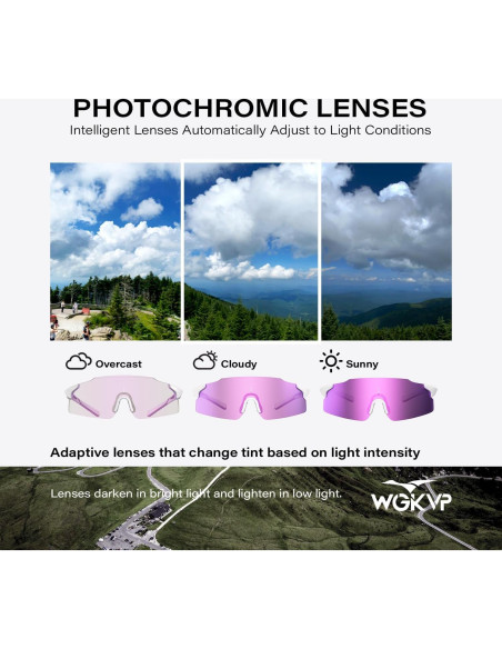 Gafas de Correr WGKVP Yd-010 Fotoquímicas UV400 Antivaho