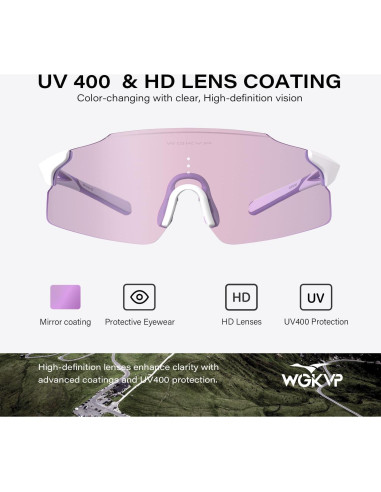 Gafas de Correr WGKVP Yd-010 Fotoquímicas UV400 Antivaho