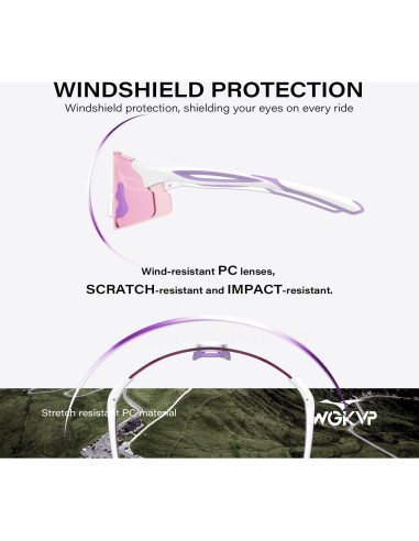 Gafas de Correr WGKVP Yd-010 Fotoquímicas UV400 Antivaho