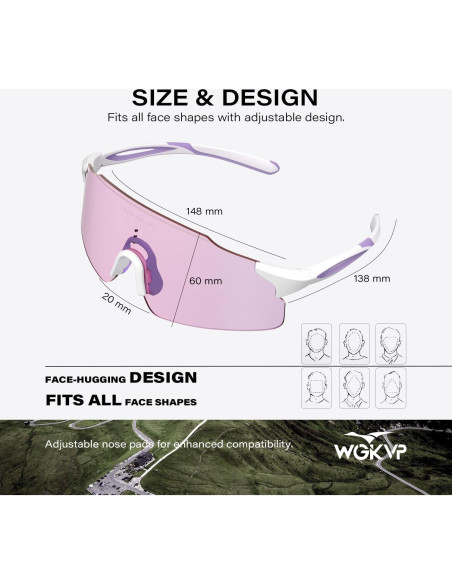 Gafas de Correr WGKVP Yd-010 Fotoquímicas UV400 Antivaho