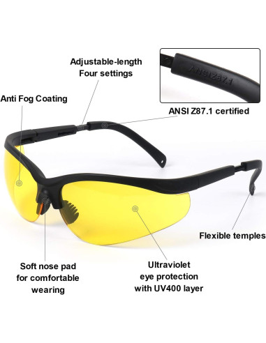 Gafas de Tiro LaneTop Anti Niebla Protección Ocular