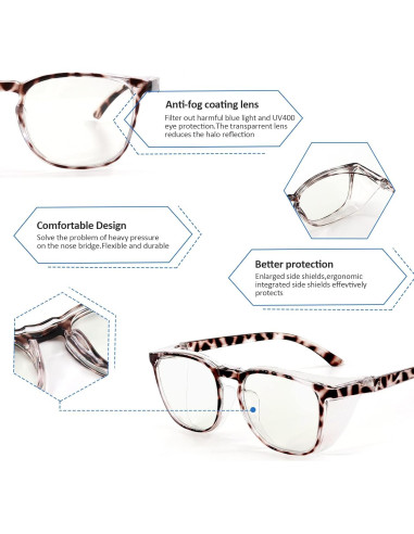 Gafas de Seguridad Outray Antivaho y Luz Azul Transparentes