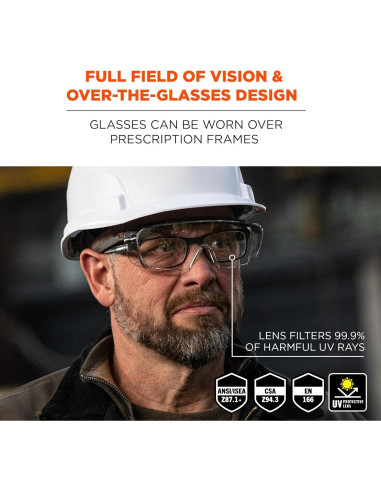 Gafas de Seguridad Ergodyne Skullerz OSMIN OTG Lente Claro